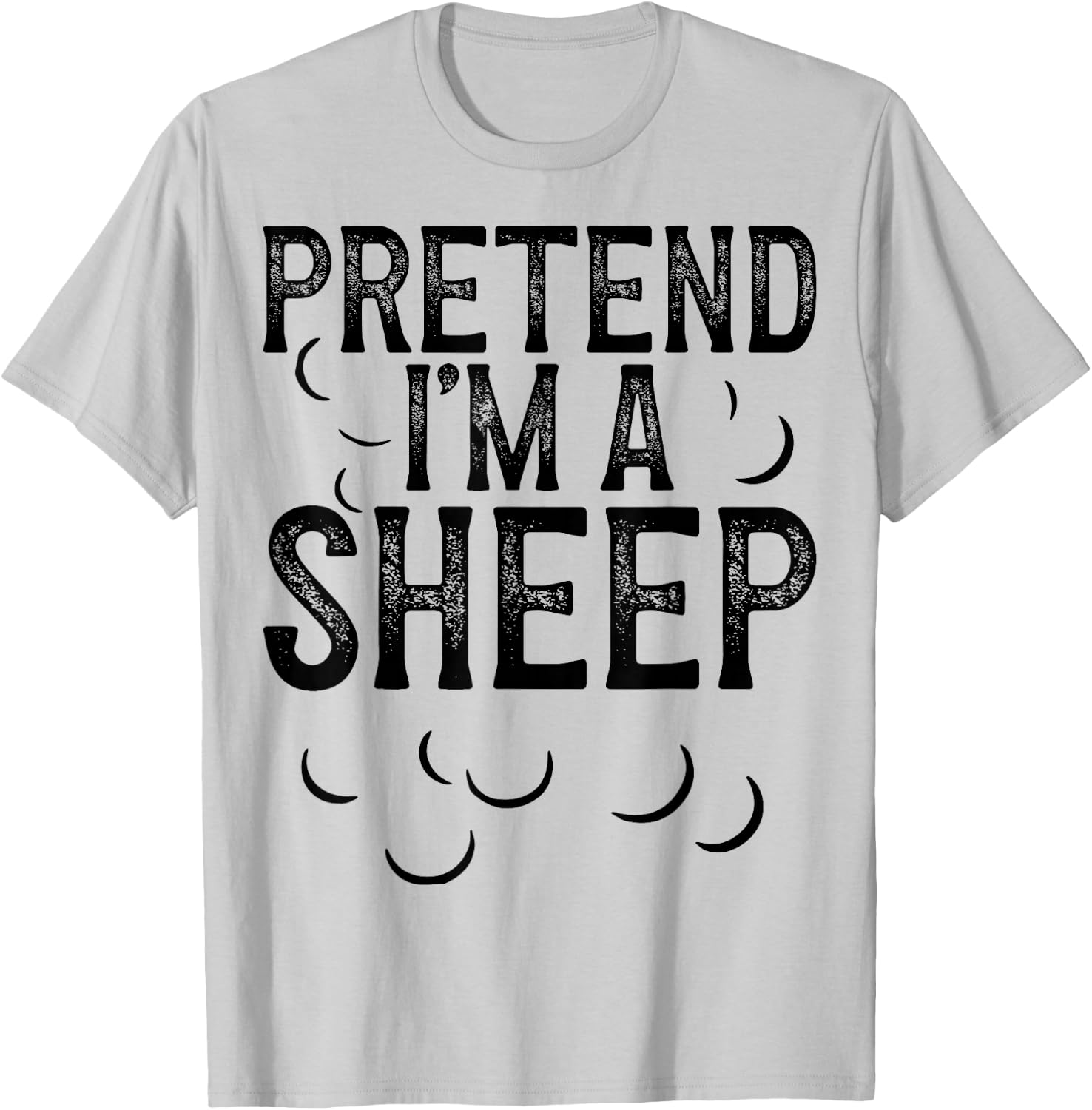 Vintage Pretend I'm a Sheep Halloween Last Minute Costume T-Shirt - T-Shirt | Ash