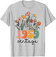 66 Years Old Vintage 1959 66th Women Birthday Wildflower T-Shirt - T-Shirt | Ash