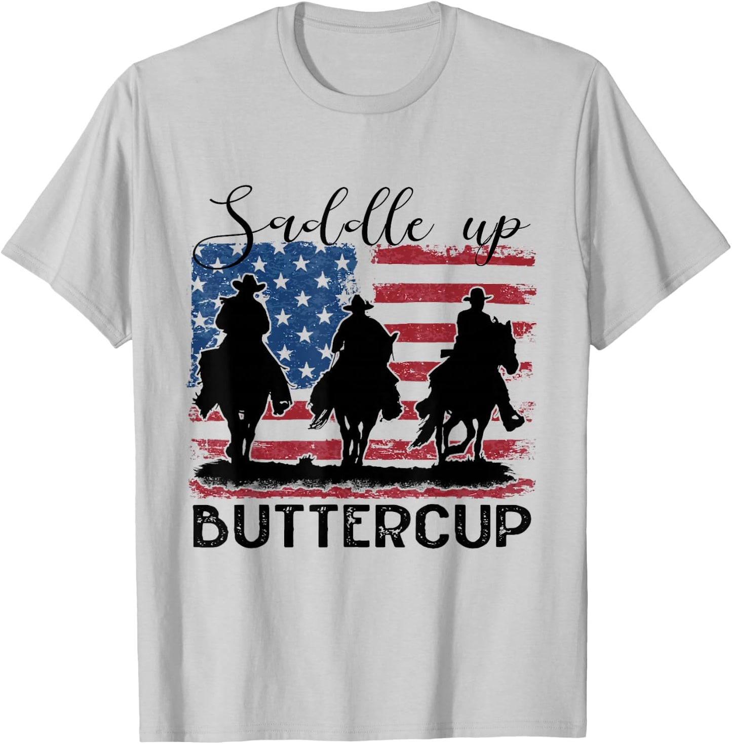 Saddle Up Buttercup Western Country Cowboy Cowgirl Vintage T-Shirt - T-Shirt | Ash