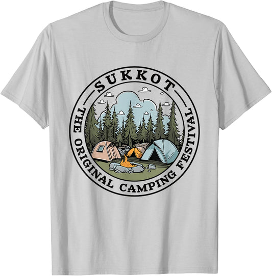 The Original Camping Festival SUKKOT T-Shirt - T-Shirt | Ash