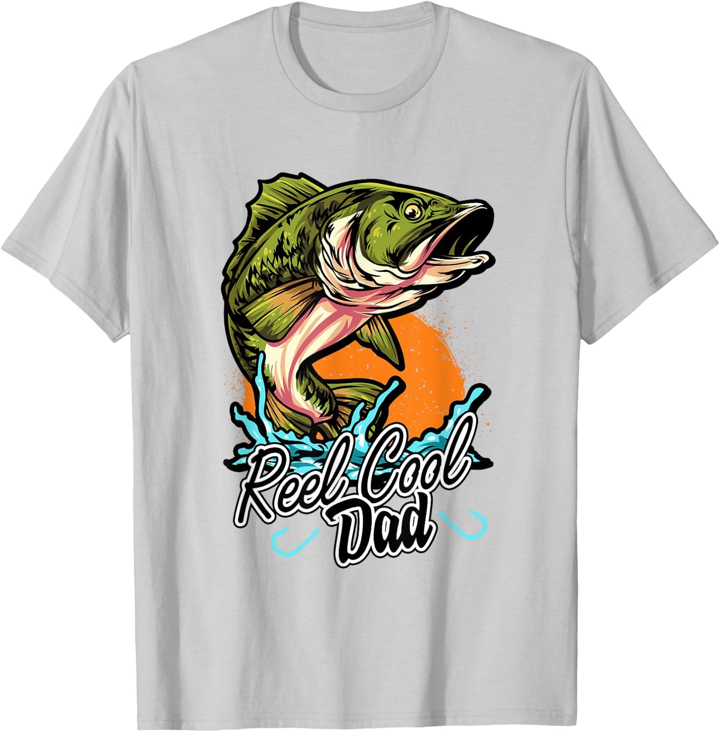 Funny Reel Fishing Fish Fisherman Fathers Dad Angling Angler T-Shirt - T-Shirt | Ash