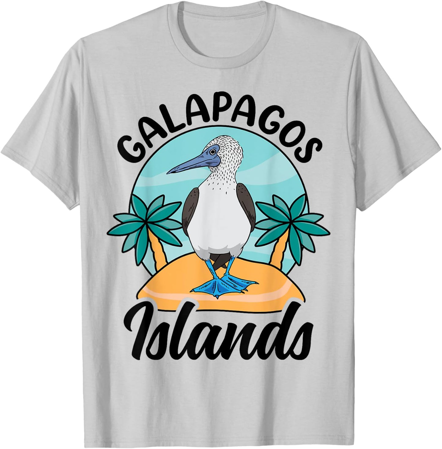 Galapagos Islands Blue Bird Seabird Lover T-Shirt - T-Shirt | Ash
