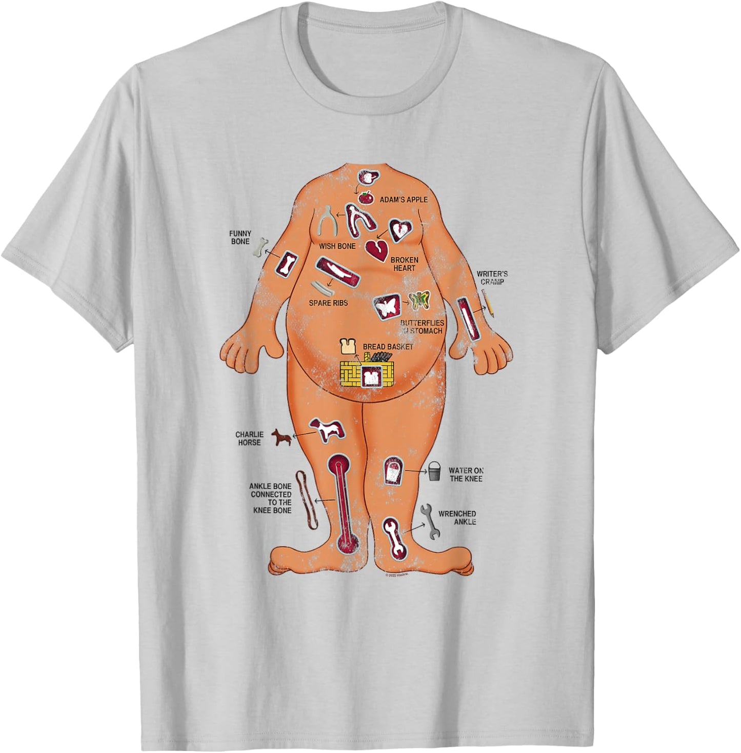 Operation Classic Board Game Surgery Table Distressed Shot T-Shirt - T-Shirt | Ash