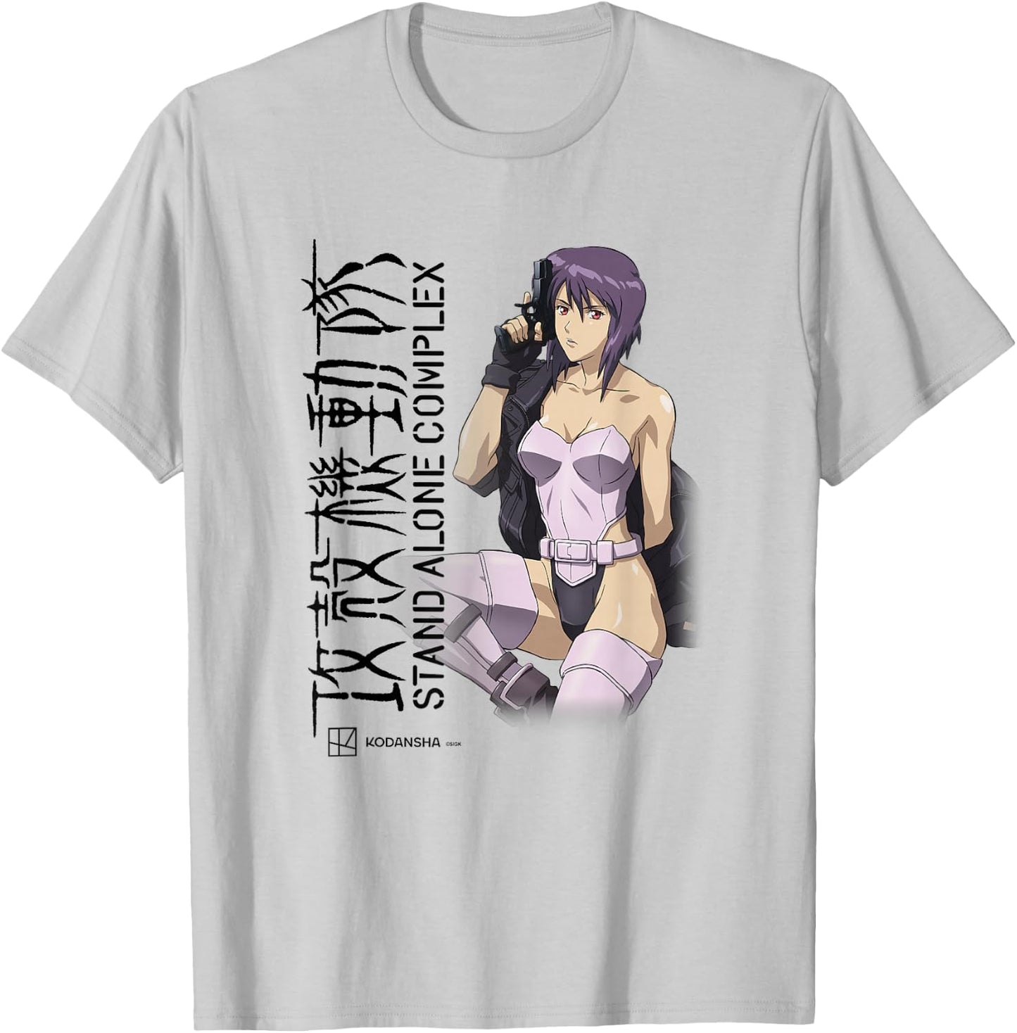 Ghost in the Shell: Stand Alone Complex Motoko Profile T-Shirt - T-Shirt | Ash