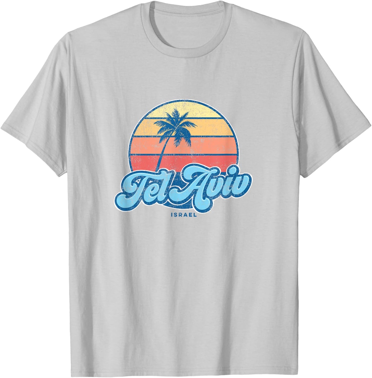 Vintage Tel Aviv Israel Classic 70s Retro Surfer T-Shirt - T-Shirt | Ash