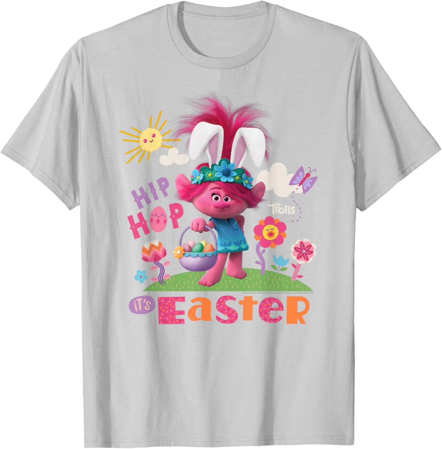 DREAMWORKS TROLLS Poppy Hip Hop Easter Kids T-Shirt - T-Shirt | Ash