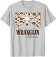 Wranglin Mama Leopard Bull Skull Western Country Music T-Shirt - T-Shirt | Ash