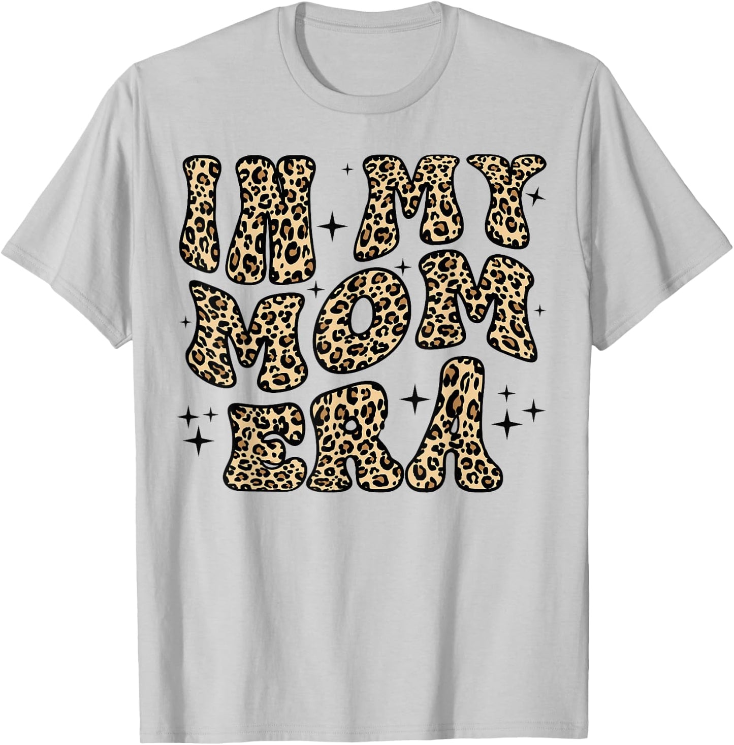 In My Mom Era Leopard Groovy Women Girls Mom Life T-Shirt - T-Shirt | Ash
