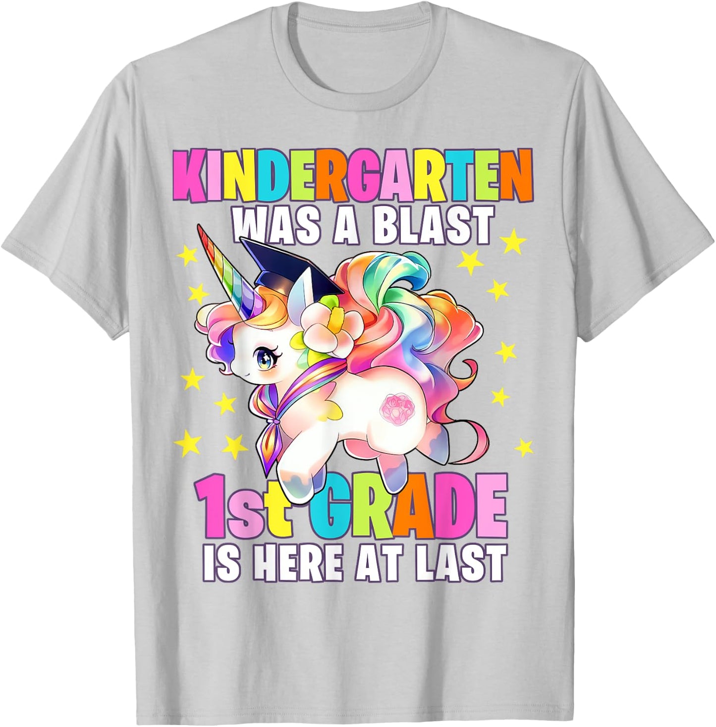 Kindergarten Graduation Unicorn Kindergarten Graduate Girls T-Shirt - T-Shirt | Ash