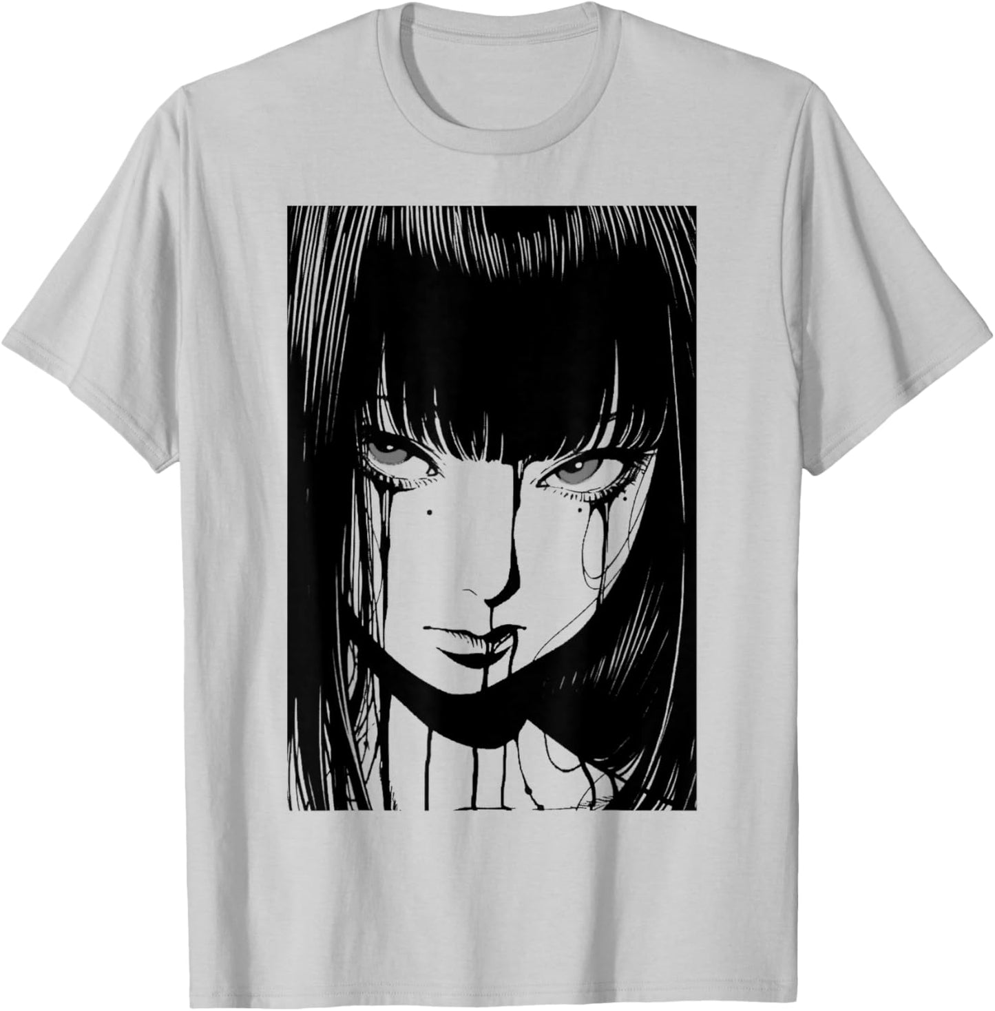 Creepy Japanese Anime Manga Horror | Pastel Goth Grunge T-Shirt - T-Shirt | Ash