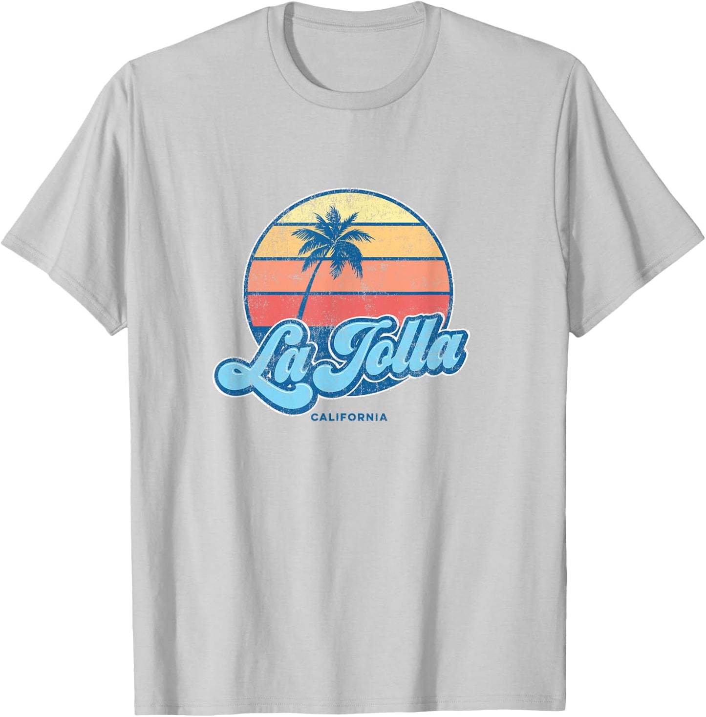 Vintage La Jolla California CA Classic 70s Retro Surfer T-Shirt - T-Shirt | Ash