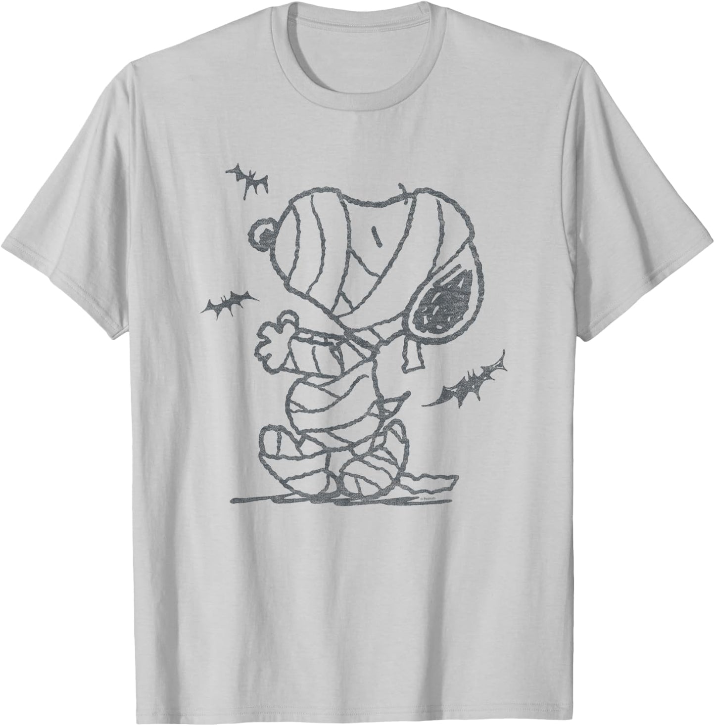 Peanuts - Snoopy Mummy And Bats T-Shirt - T-Shirt | Ash