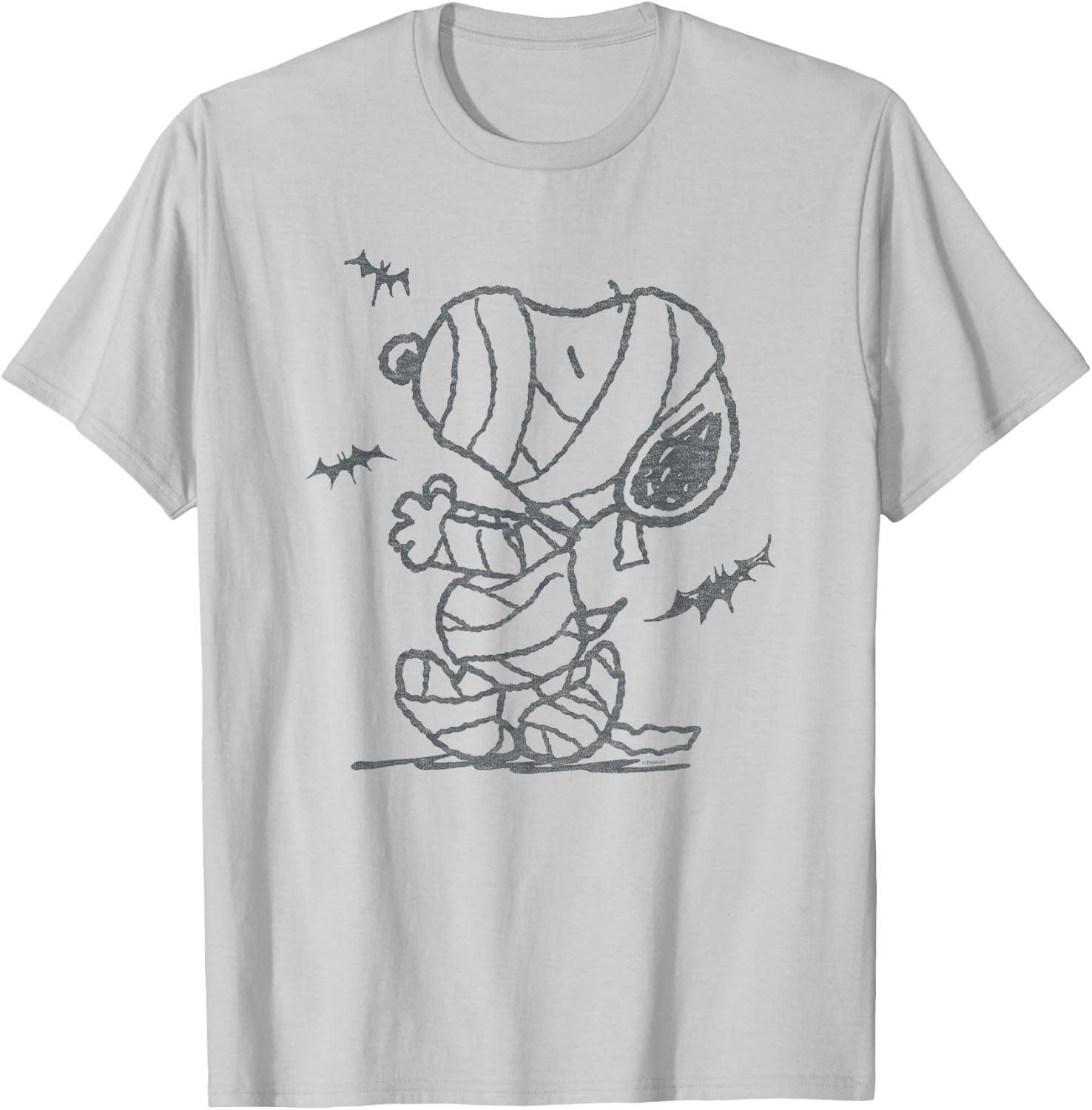 Peanuts - Snoopy Mummy And Bats T-Shirt - T-Shirt | Ash