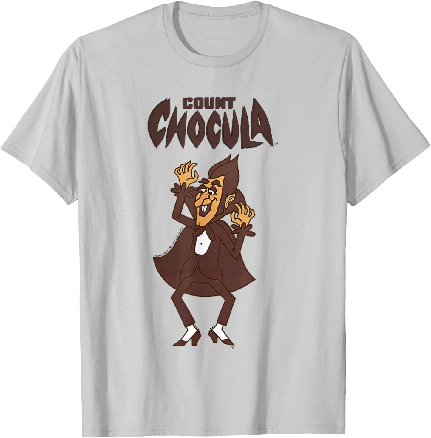 Count Chocula Spooky Epic Pose Vintage Big Chest Portrait T-Shirt - T-Shirt | Ash