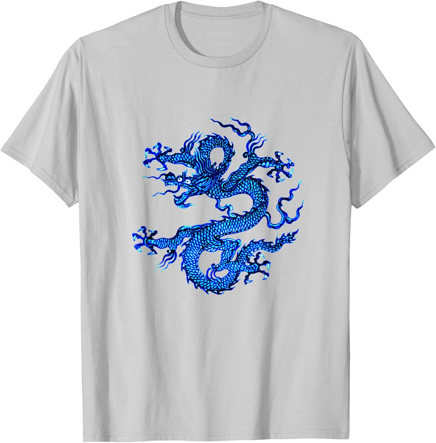 Chinese Dragon, Cobalt and Indigo Blue T-Shirt - T-Shirt | Ash