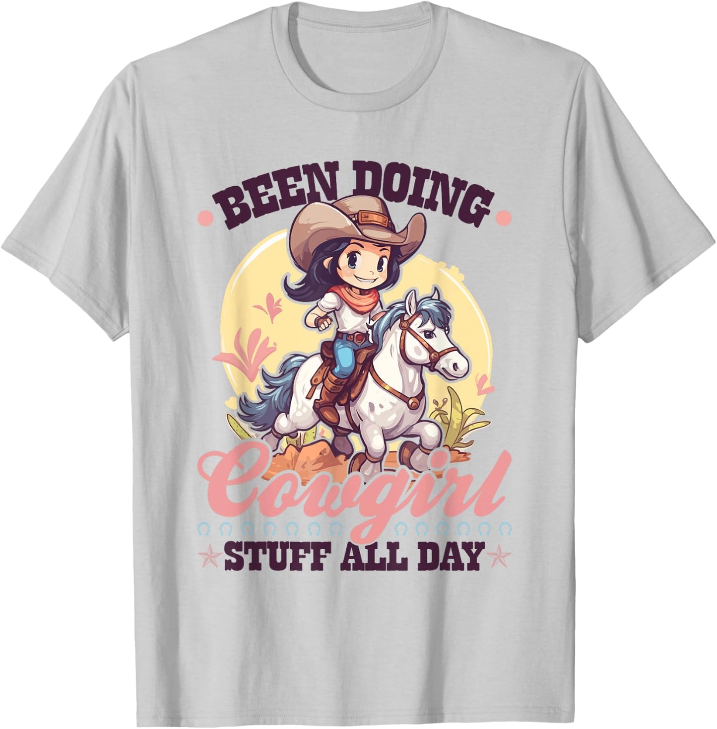 Been Doing Cowgirl Stuff All Day, Rodeo Girl Toddler Cowgirl T-Shirt - T-Shirt | Ash