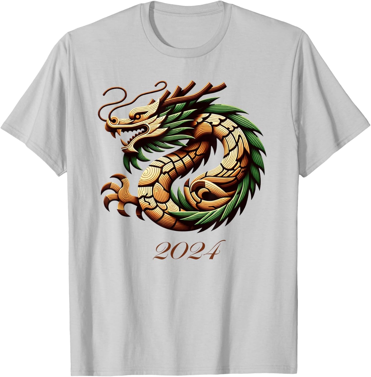 Year of the Wood Dragon 2024 T-Shirt - T-Shirt | Ash