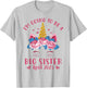 Cute Unicorn Face I'm Going To Be A Big Sister April 2025 T-Shirt - T-Shirt | Ash