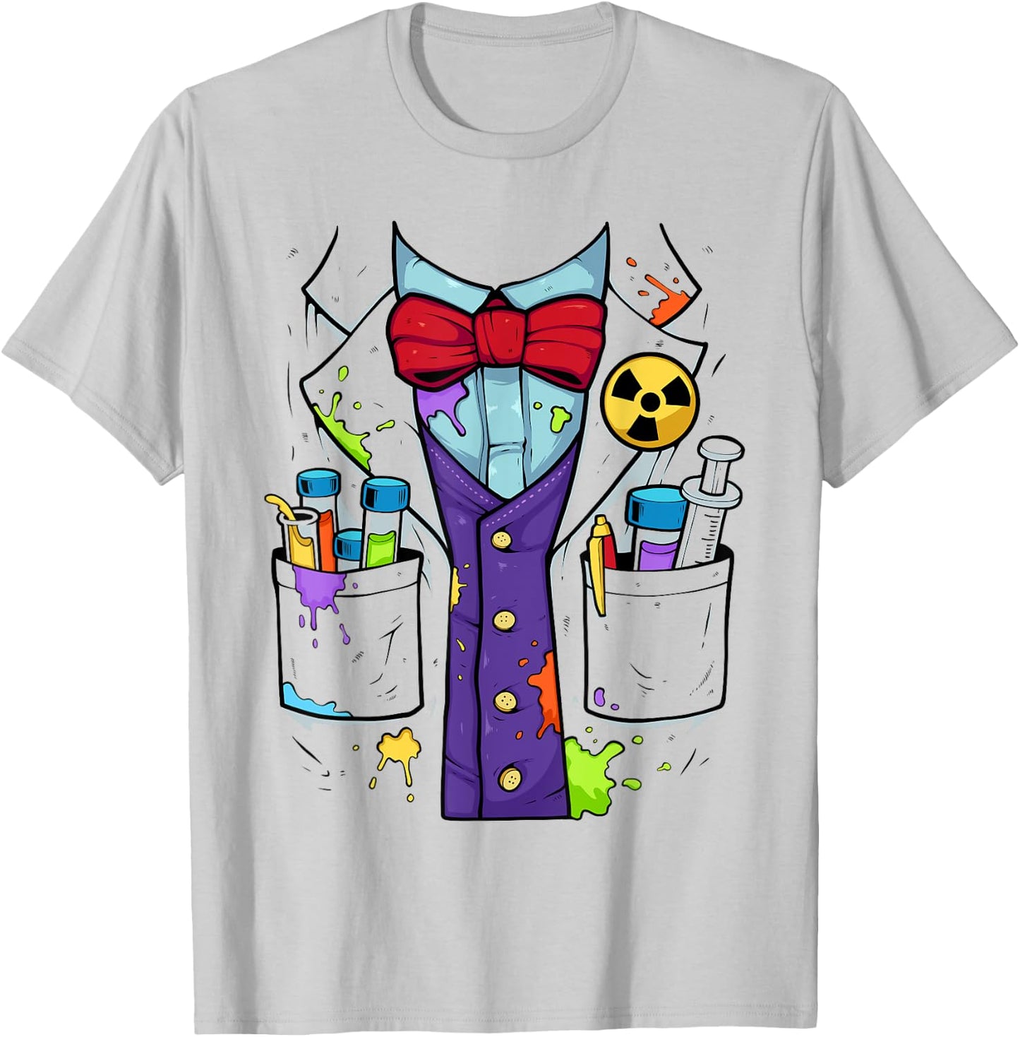 Easy Mad Scientist Halloween Costume Shirt Lazy Halloween T-Shirt - T-Shirt | Ash
