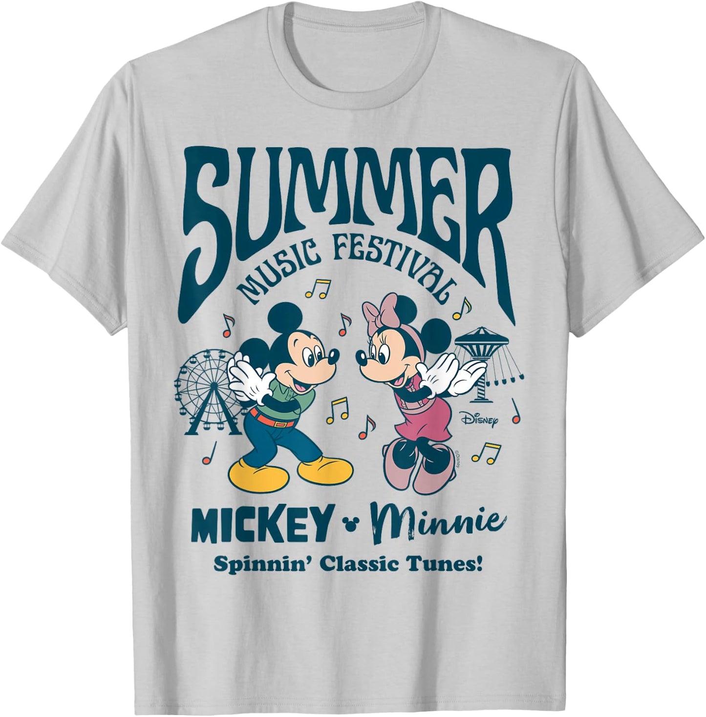Disney - Mickey Minnie Summer Music Festival T-Shirt - T-Shirt | Ash
