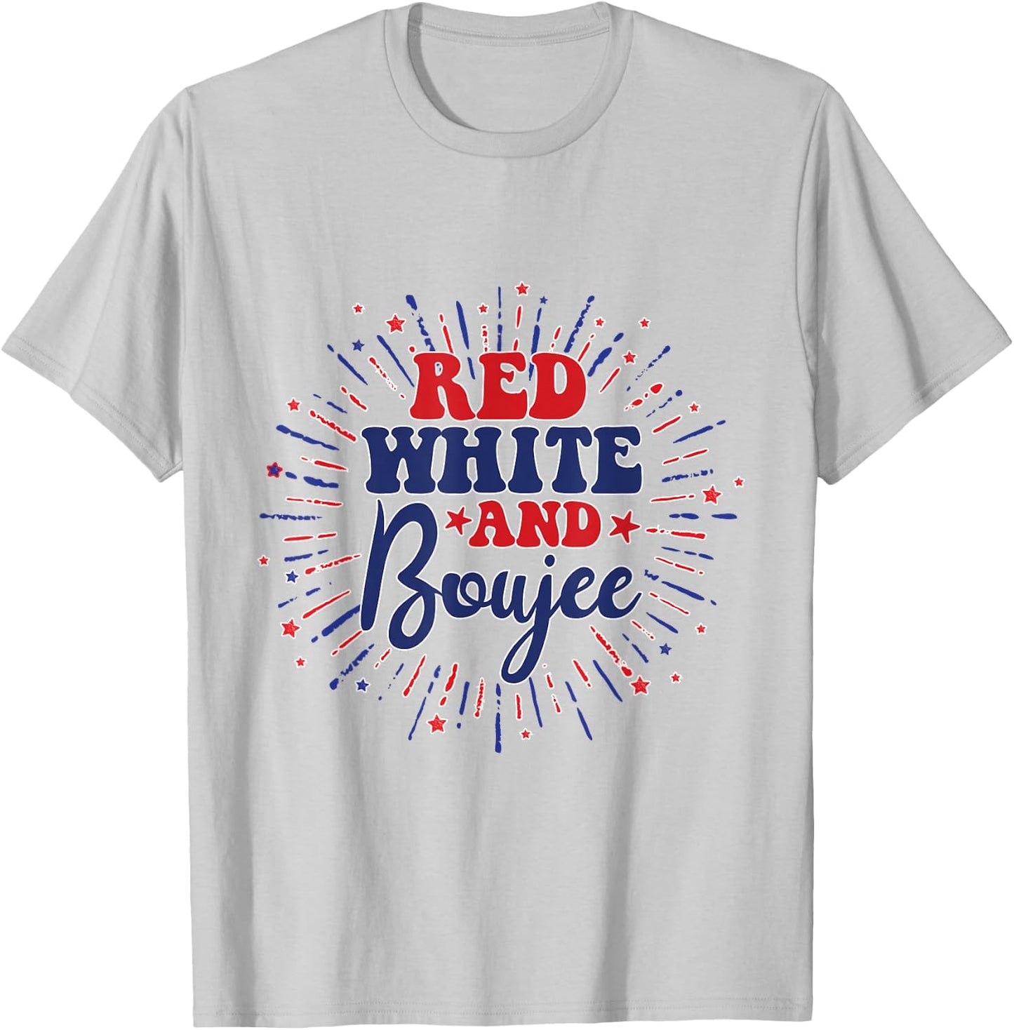 Cute Red White And Boujee 4th Of July USA American Kids Men T-Shirt - T-Shirt | Ash
