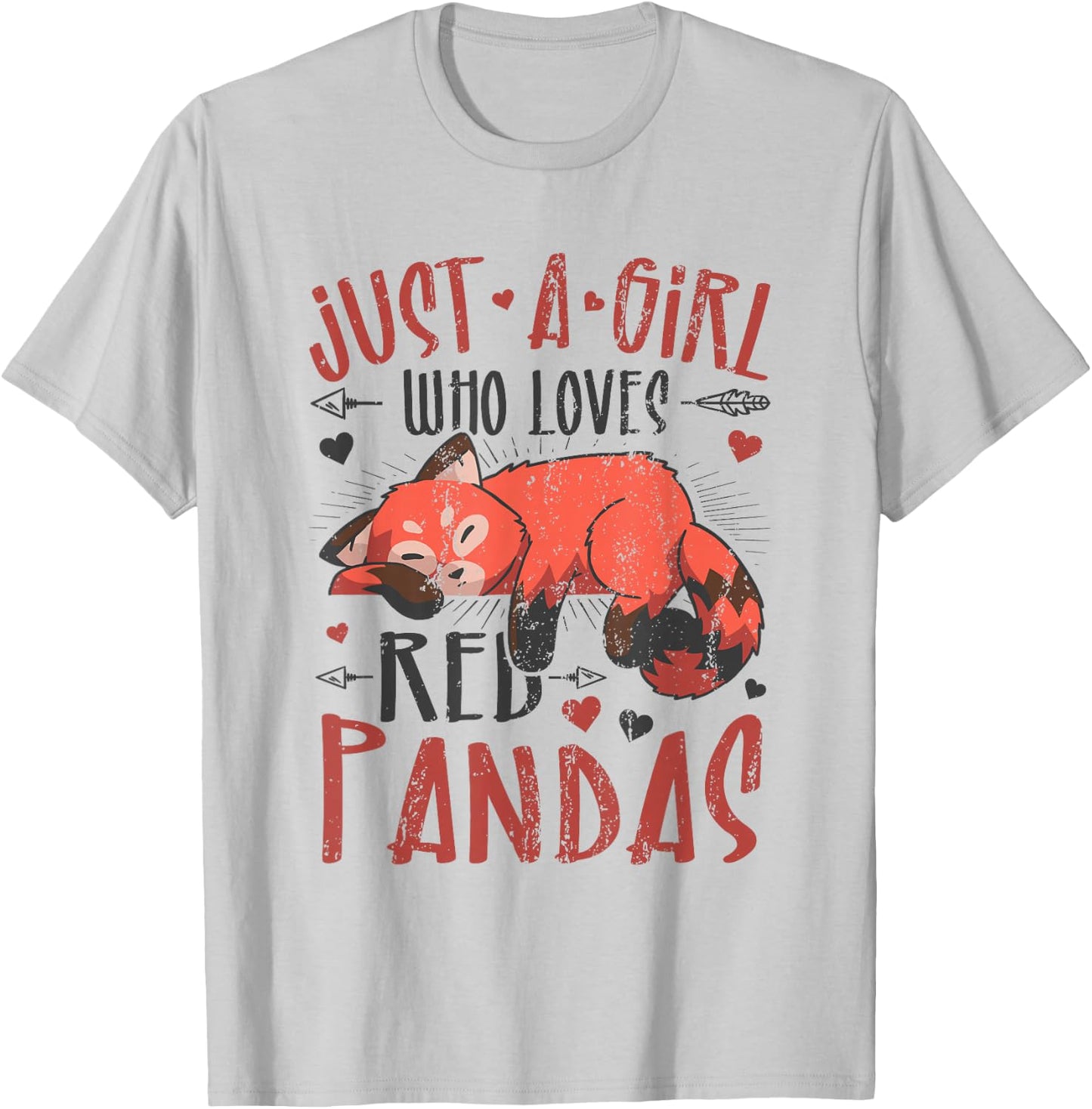 Just A Girl Who Loves Red Pandas T-Shirt - T-Shirt | Ash