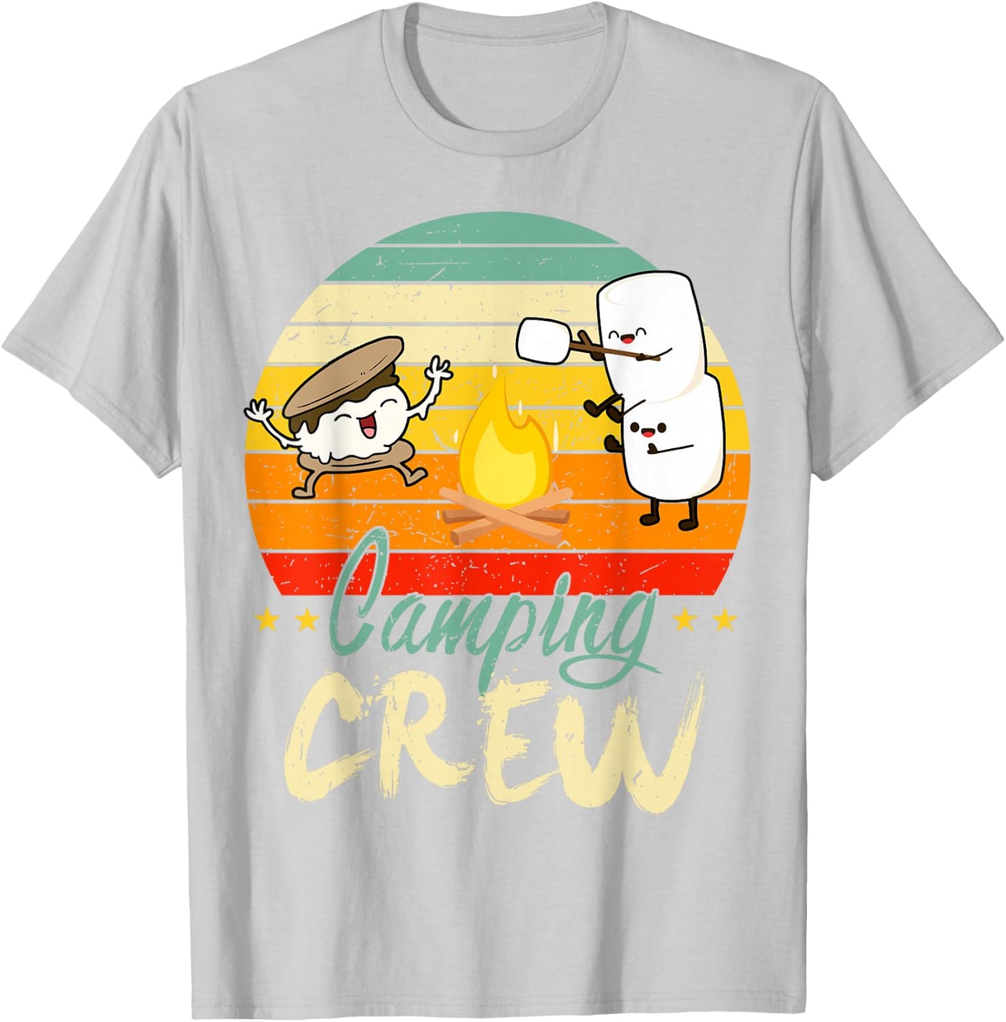Funny Smore Camping Crew Family Camper Kid Boy Women Toddler T-Shirt - T-Shirt | Ash