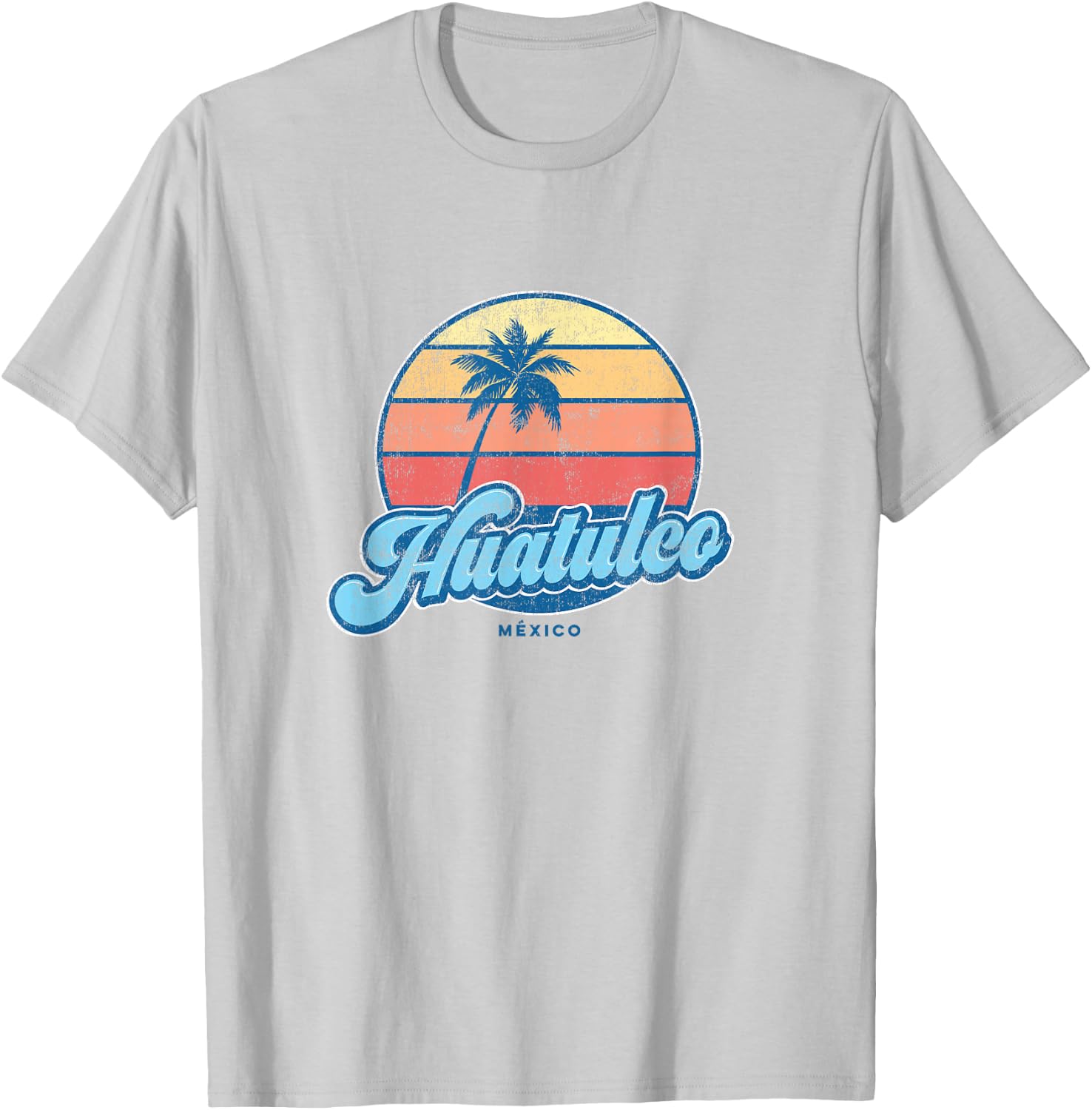 Vintage Huatulco Mexico Classic 70s Retro Surfer T-Shirt - T-Shirt | Ash