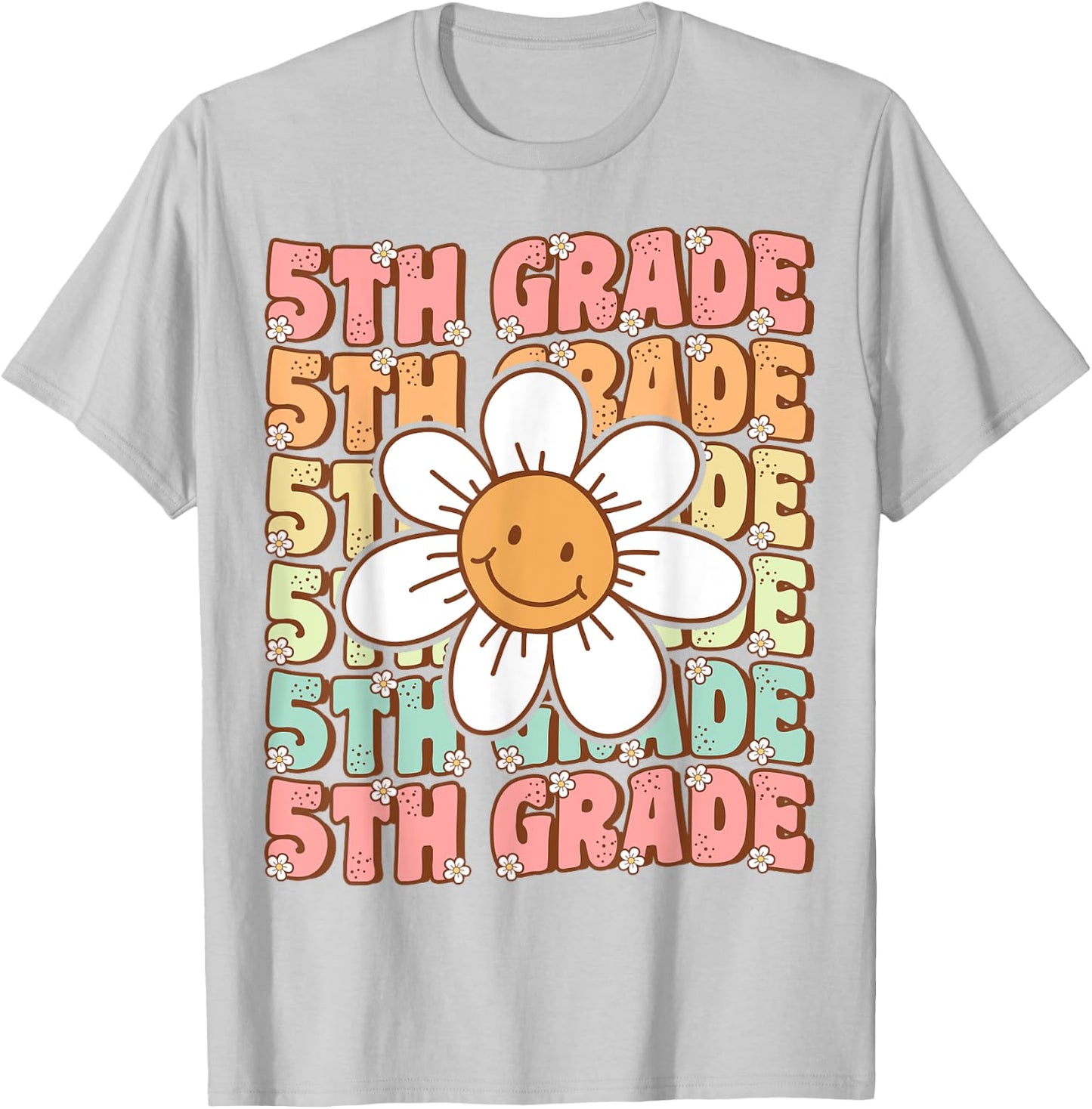 Groovy 5th Grade Back To School First Day of Fifth Grade T-Shirt - T-Shirt | Ash