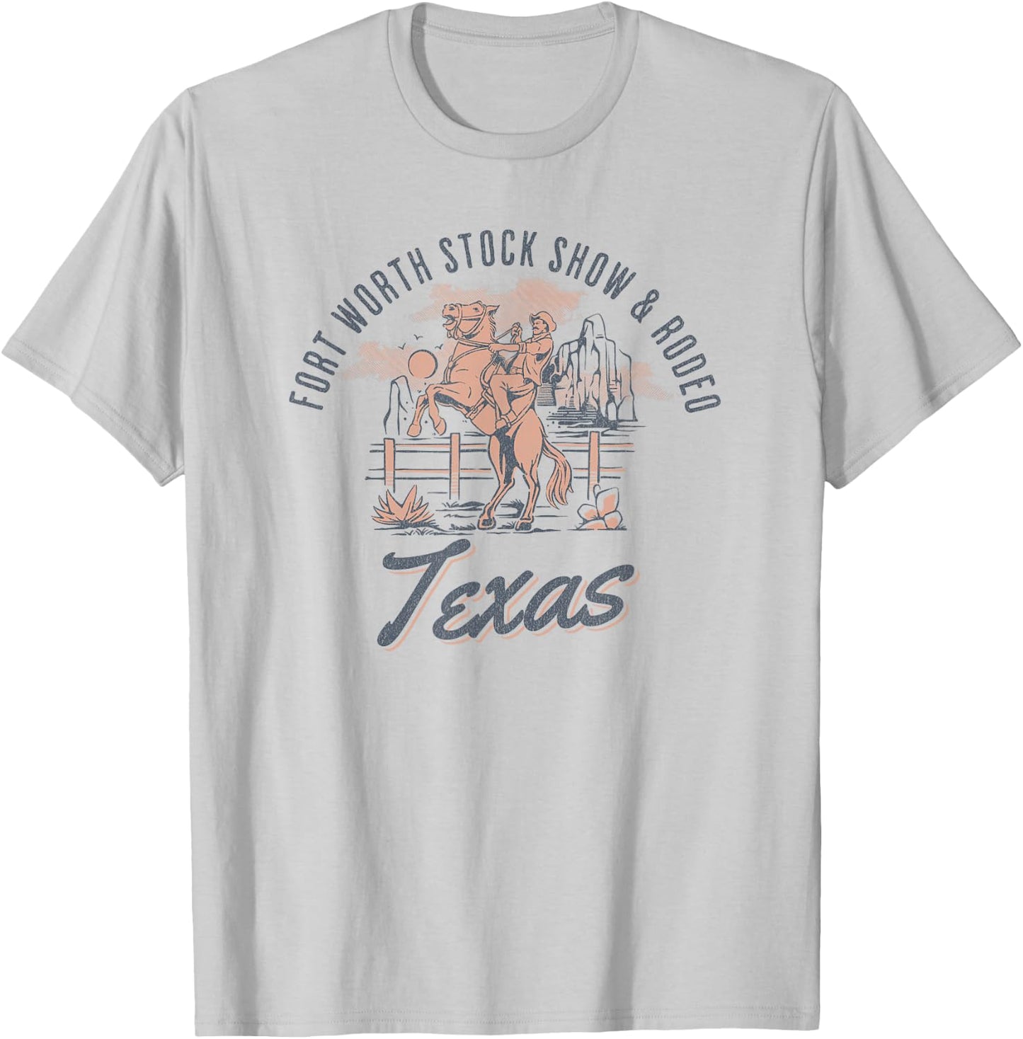Fort Worth Stock Show & Rodeo Texas T-Shirt - T-Shirt | Ash