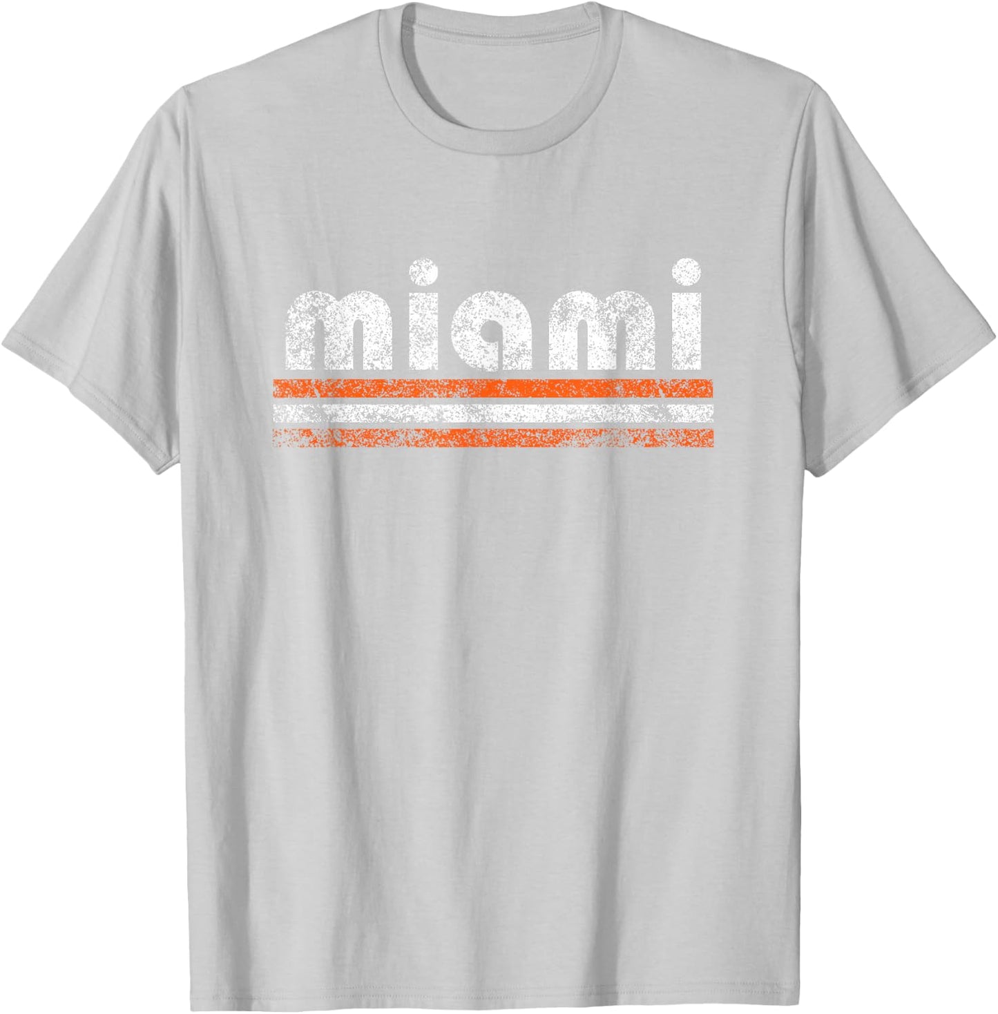 Miami Florida Vintage Weathered Throwback T-Shirt - T-Shirt | Ash