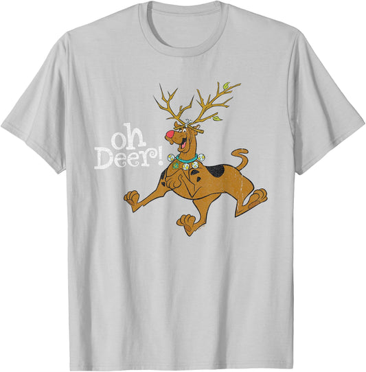 Scooby-Doo Christmas Oh Deer! Scooby Rudolph T-Shirt - T-Shirt | Ash