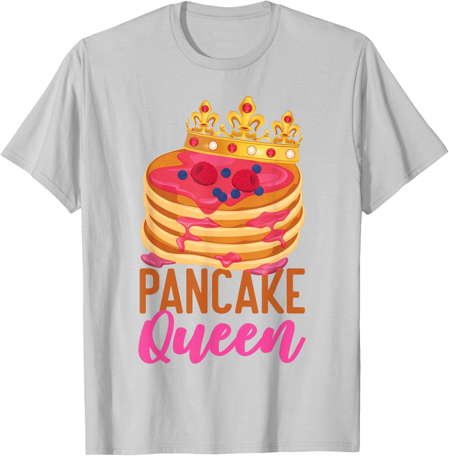 Pancake Lover Kids Queen Pancake Queen T-Shirt - T-Shirt | Ash