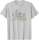Disney Mickey Classic Group Colorful Poster T-Shirt - T-Shirt | Ash