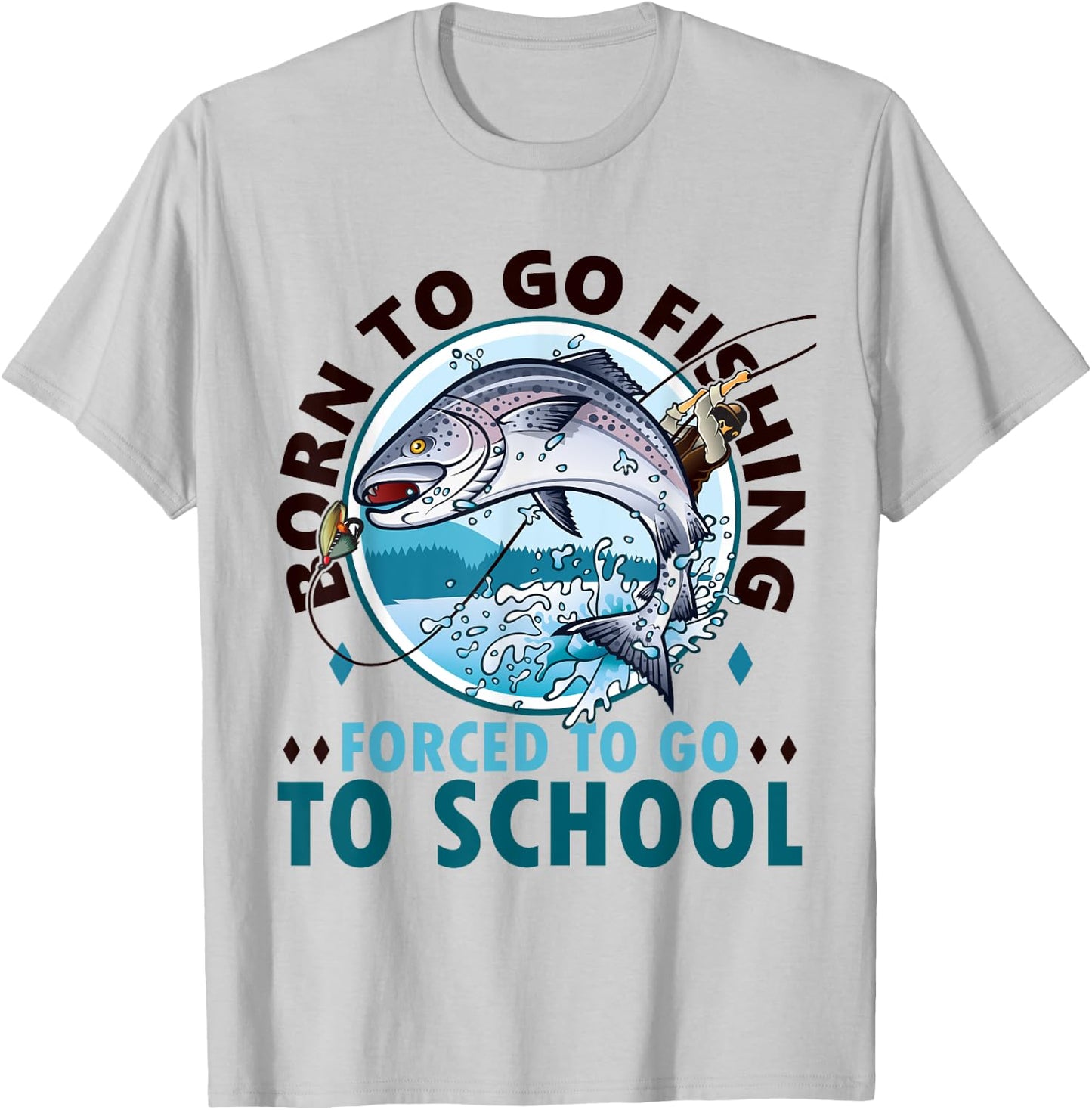 Unique Fishing Design Women Fishing Fish Fisherman T-Shirt - T-Shirt | Ash