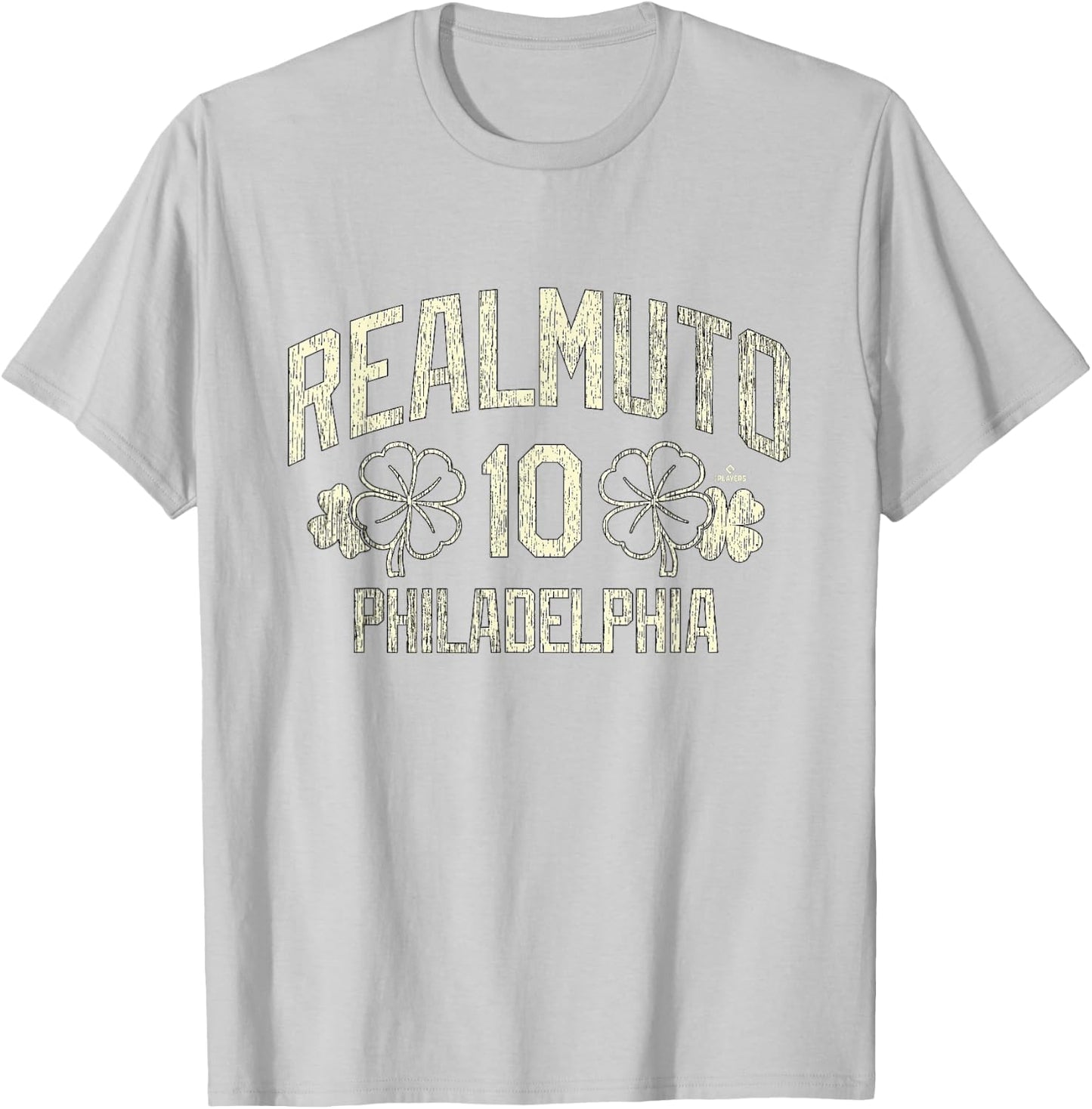 J.T. Realmuto Philadelphia Baseball St. Patrick's Clover T-Shirt - T-Shirt | Ash