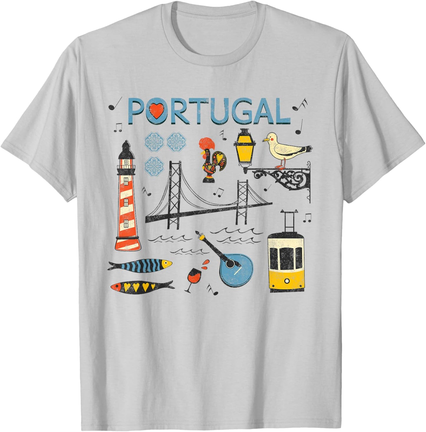 Travel Europe Portugal Lisbon Portuguese Vacation Souvenir T-Shirt - T-Shirt | Ash