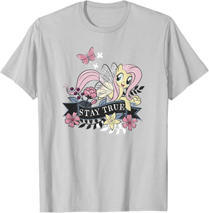 My Little Pony: Friendship is Magic Fluttershy Stay True T-Shirt - T-Shirt | Ash