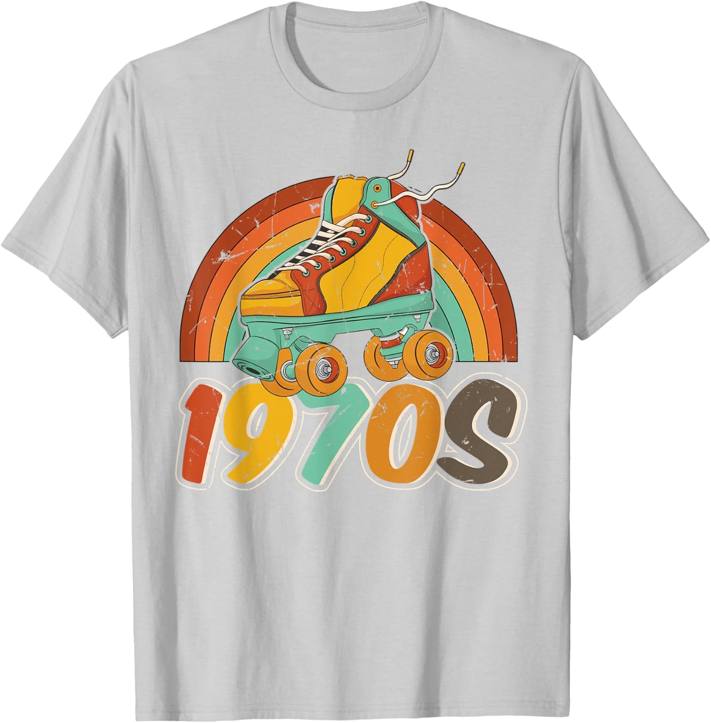 1970's Keep Rolling Funny Toodlers Best Skating Love T-Shirt - T-Shirt | Ash