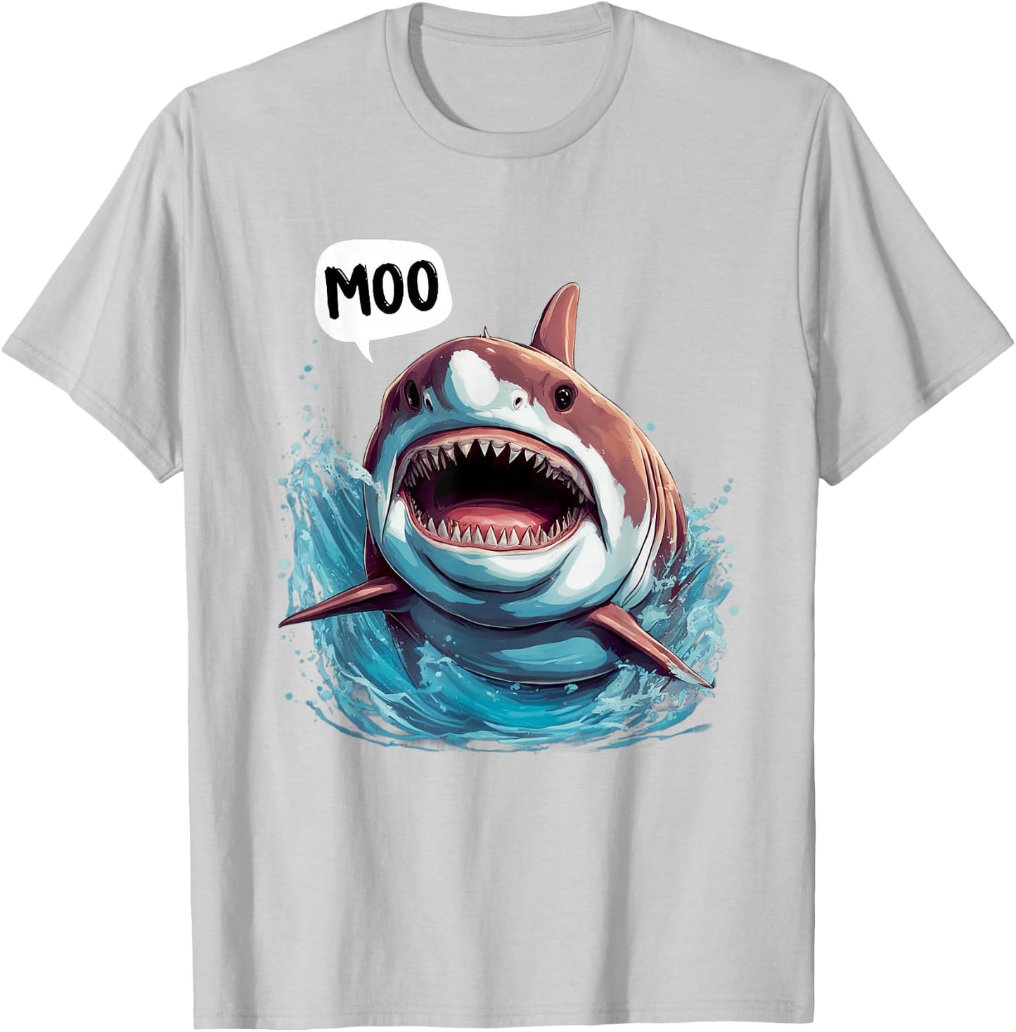 Funny Shark - Moo I'm A Cow Men Women Kids Moo T-Shirt - T-Shirt | Ash