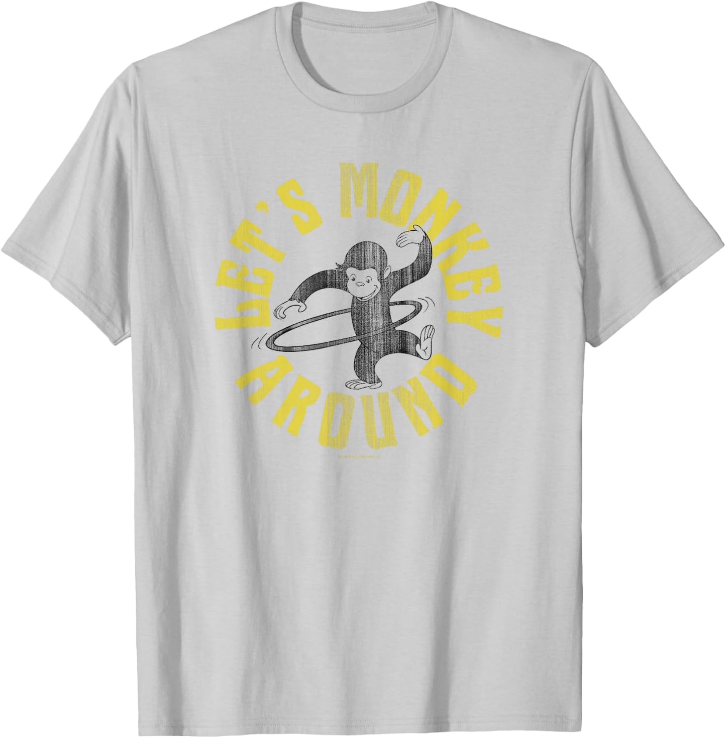 Curious George Let's Monkey Around Hola Hoop T-Shirt - T-Shirt | Ash