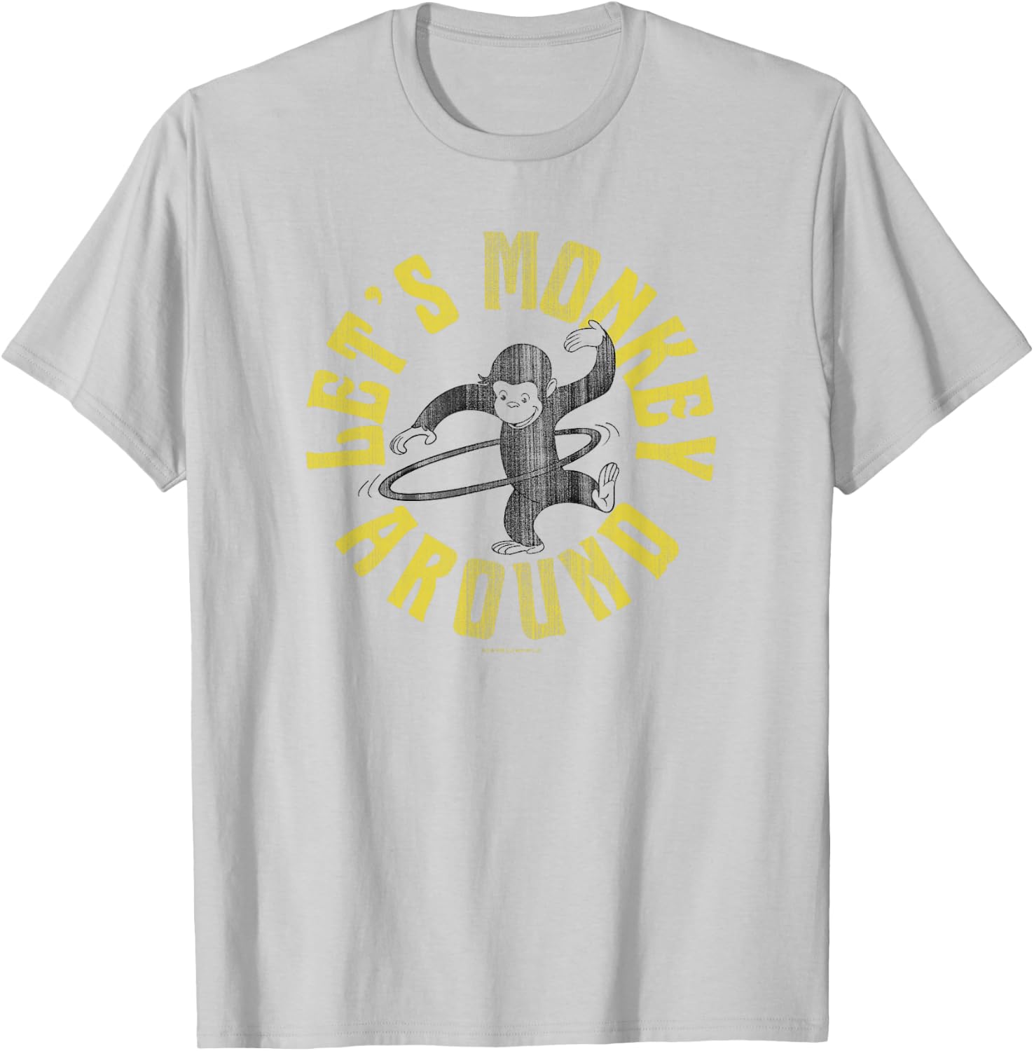 Curious George Let's Monkey Around Hola Hoop T-Shirt - T-Shirt | Ash