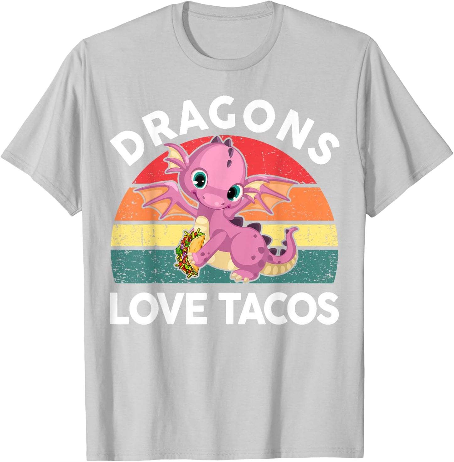 Dragons Love Taco Shirt Cinco Mayo Funny Mexican Boy Toddler T-Shirt - T-Shirt | Ash