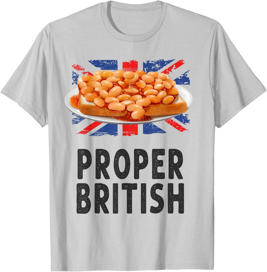 Beans On Toast Costume Idea & Union Jack Flag T-Shirt - T-Shirt | Ash
