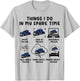 Funny Semi Truck Things I Do In My Spare Time Trucks Trucker T-Shirt - T-Shirt | Ash