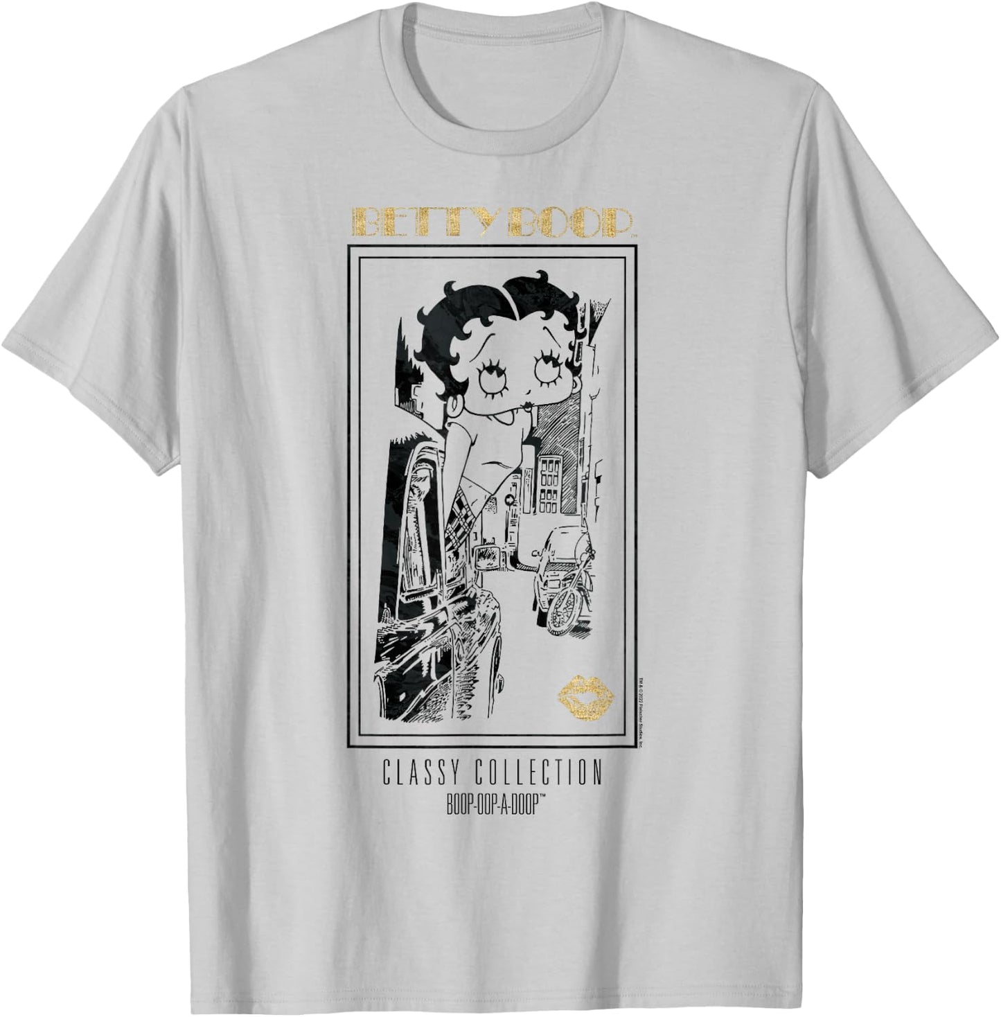 Betty Boop Vintage Classy Collection Faded Broadway Poster T-Shirt - T-Shirt | Ash