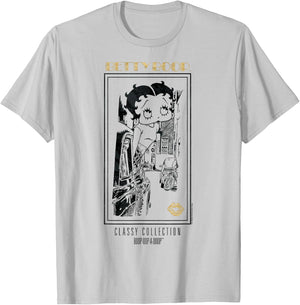 Betty Boop Vintage Classy Collection Faded Broadway Poster T-Shirt - T-Shirt | Ash