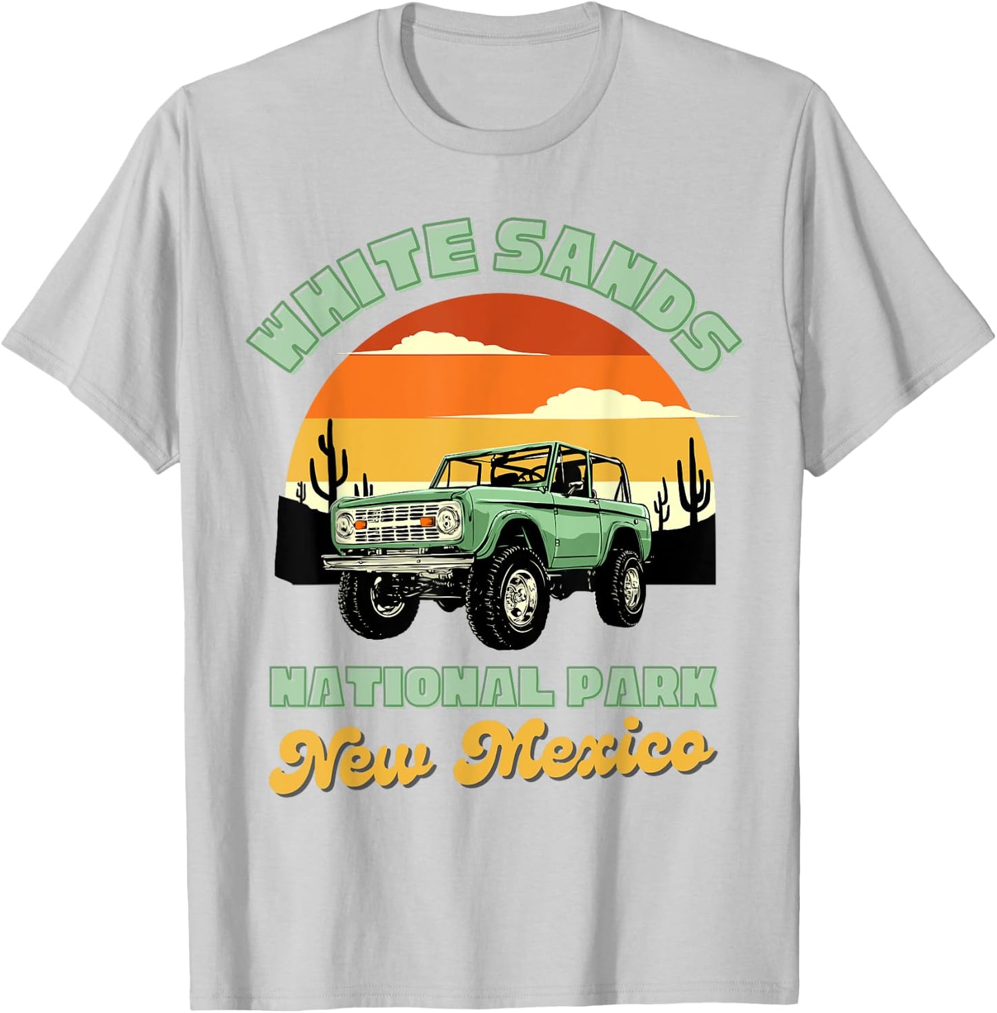 White Sands National Park New Mexico Retro Souvenir Travel T-Shirt - T-Shirt | Ash