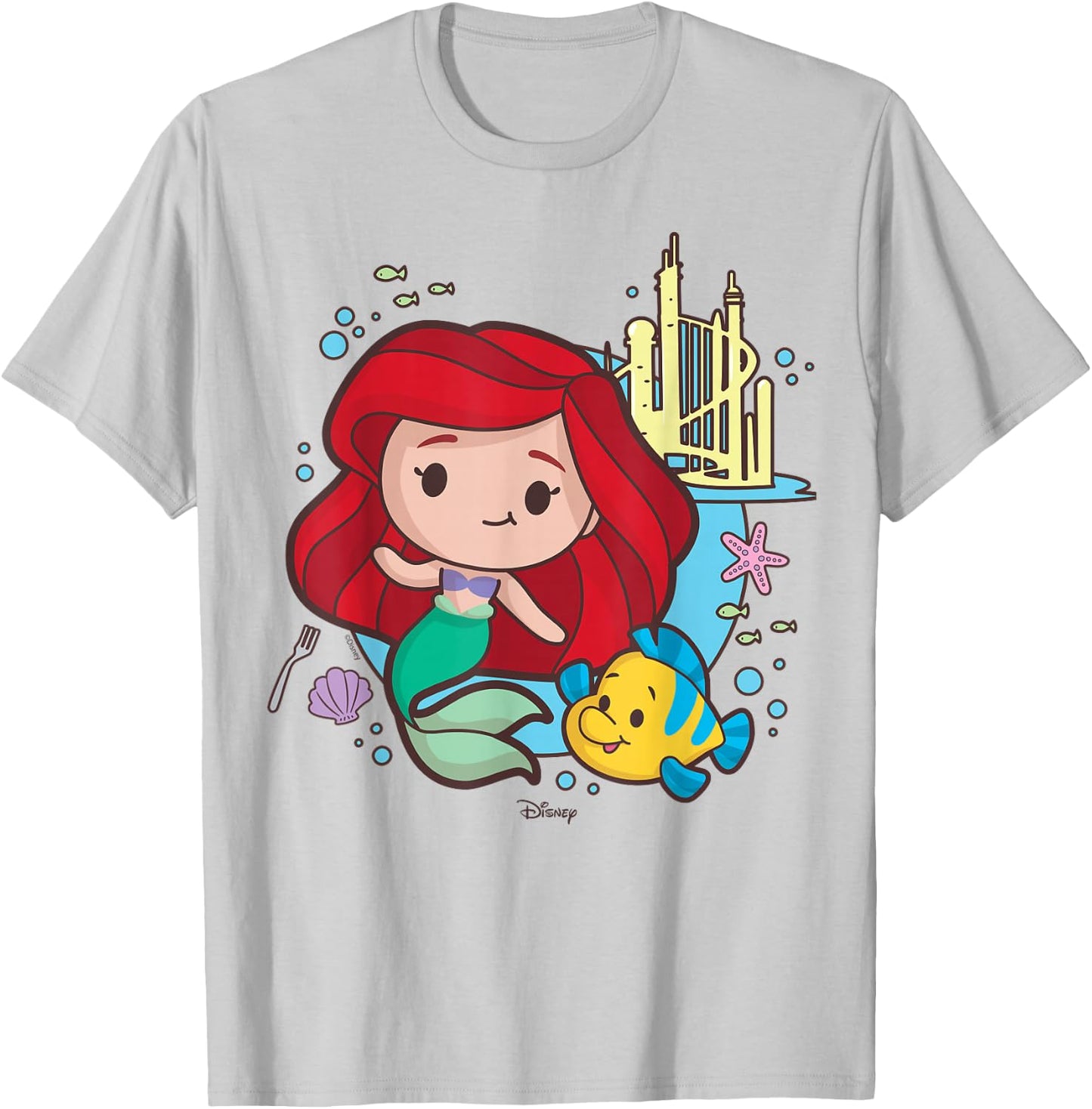 Disney Princess - Ariel and Flounder T-Shirt - T-Shirt | Ash