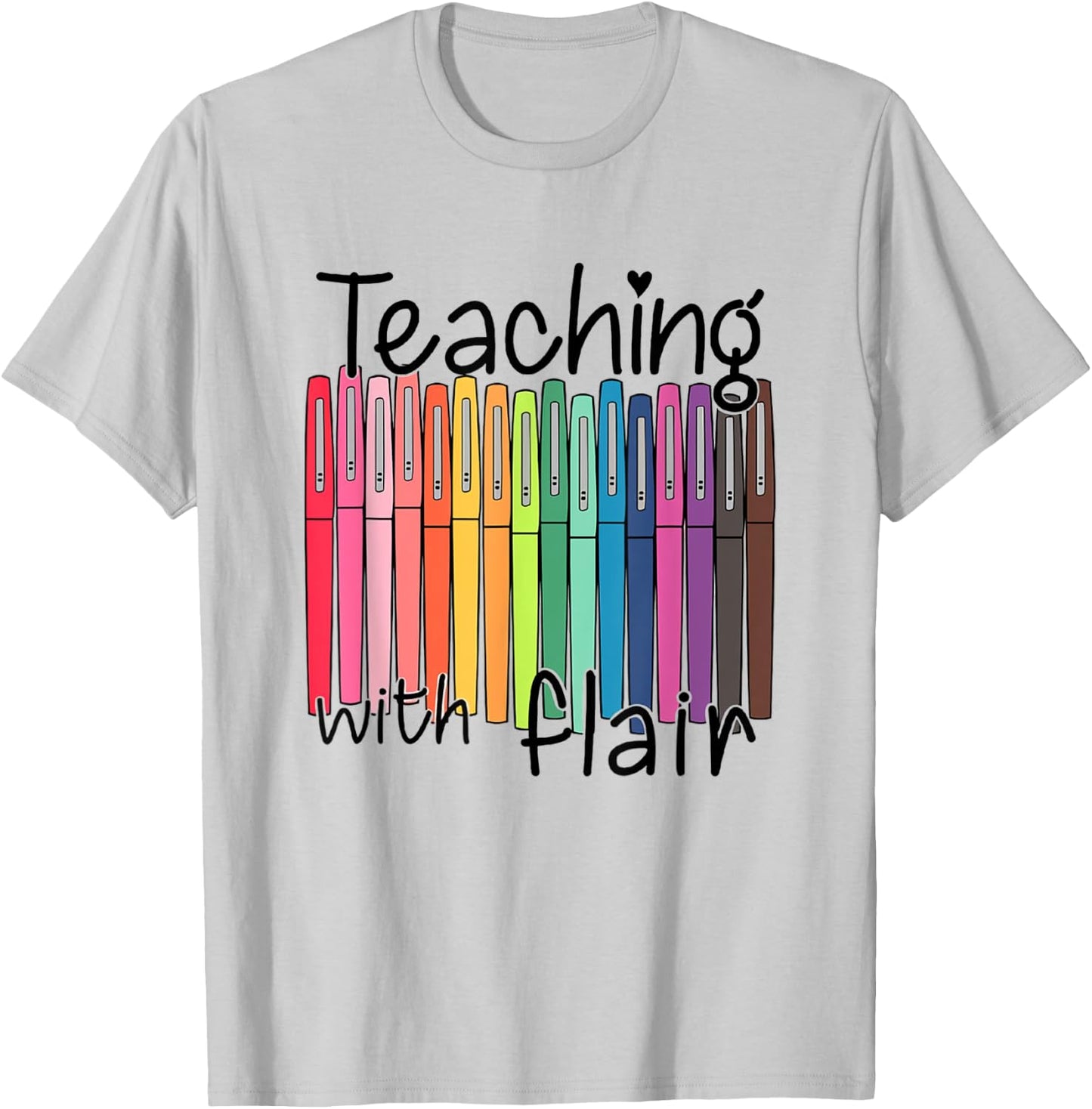 Teaching With Flair Preschool Teacher First Day Of School Women Girls Kids T-Shirt - T-Shirt | Ash